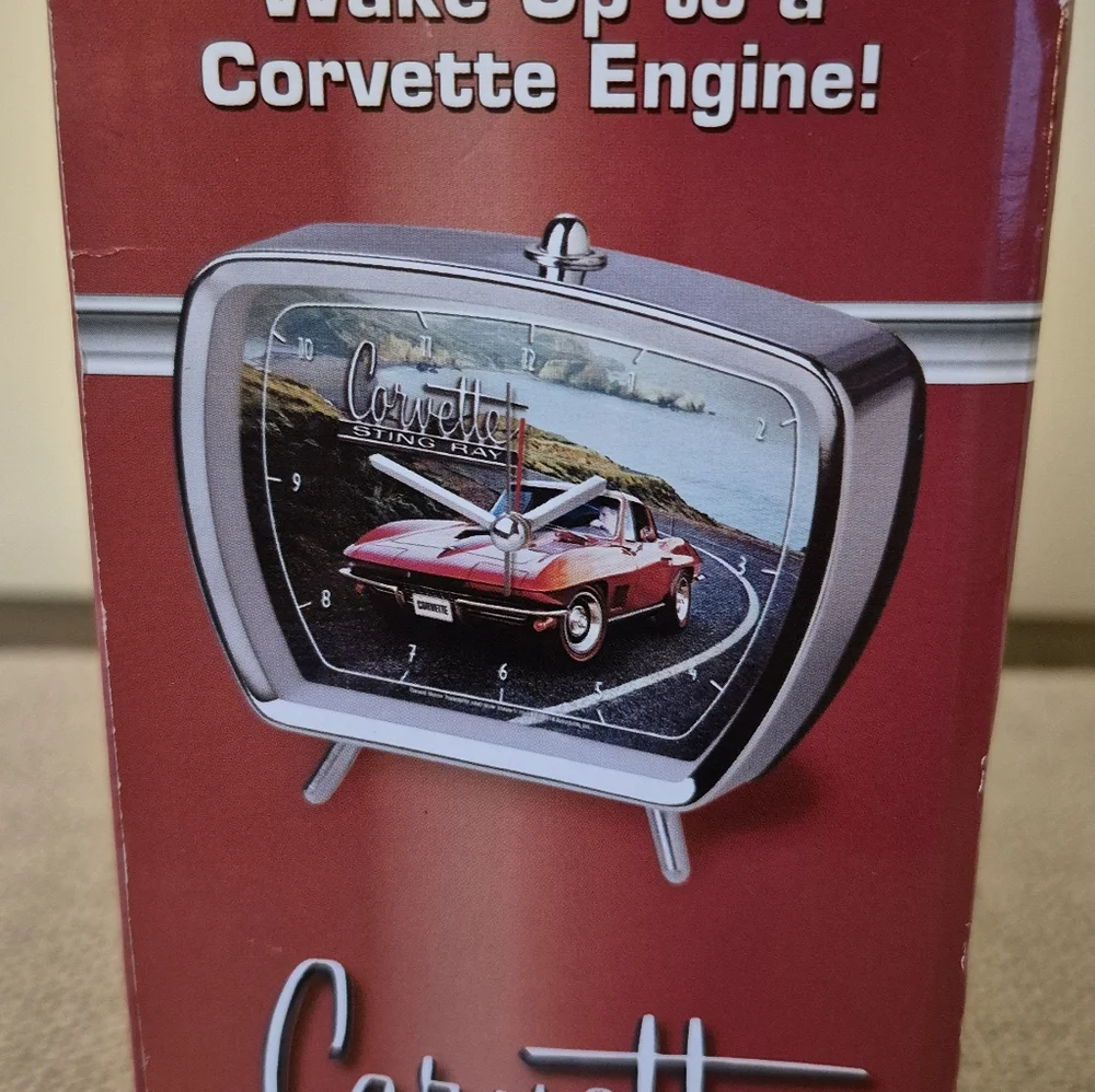 CHEVROLET CORVETTE STING RAY CLOCK New In Box. By Mark Feldstein